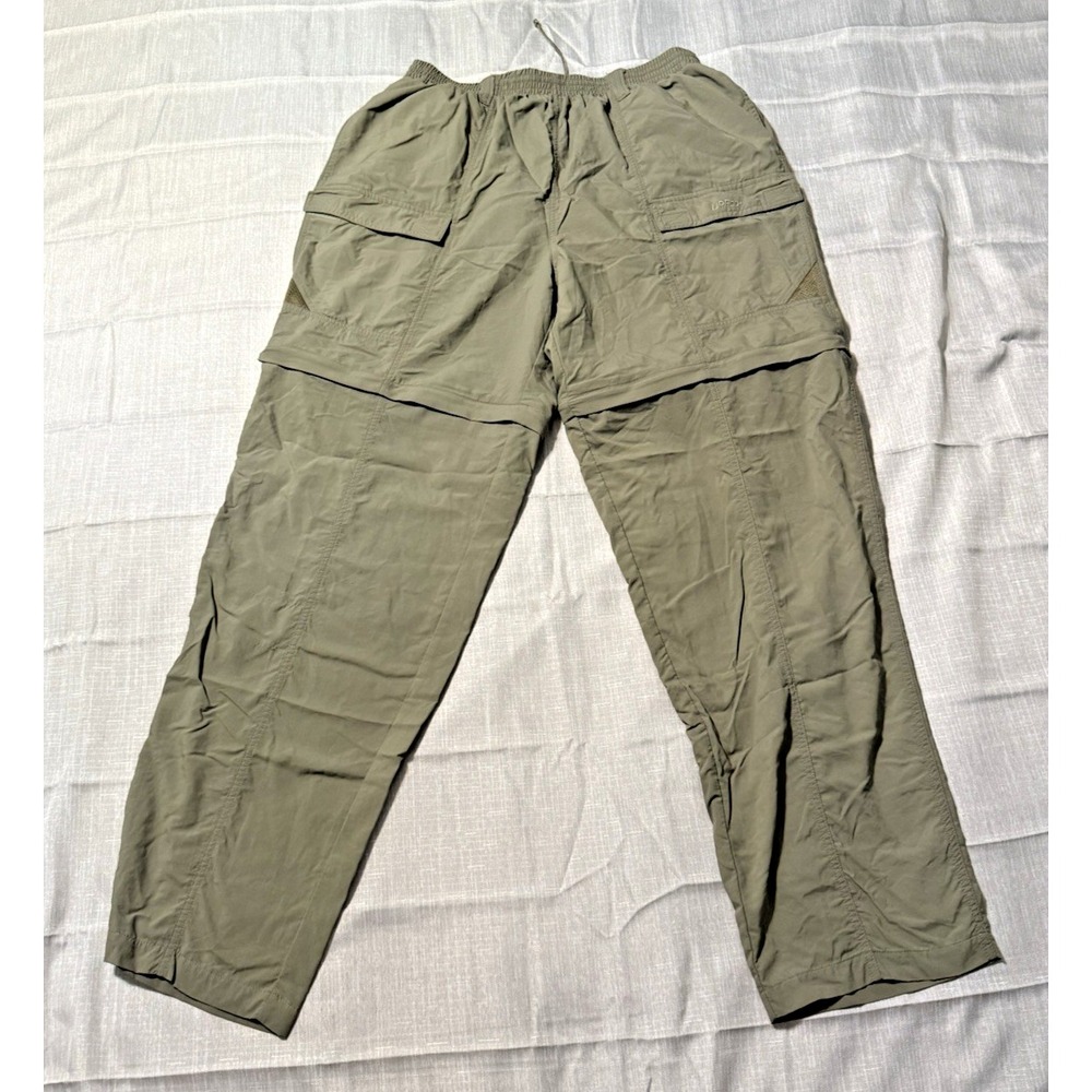 Columbia Convertible Cargo Pants Mens XL Tan/brown High Rise Pull On Fishing UPF